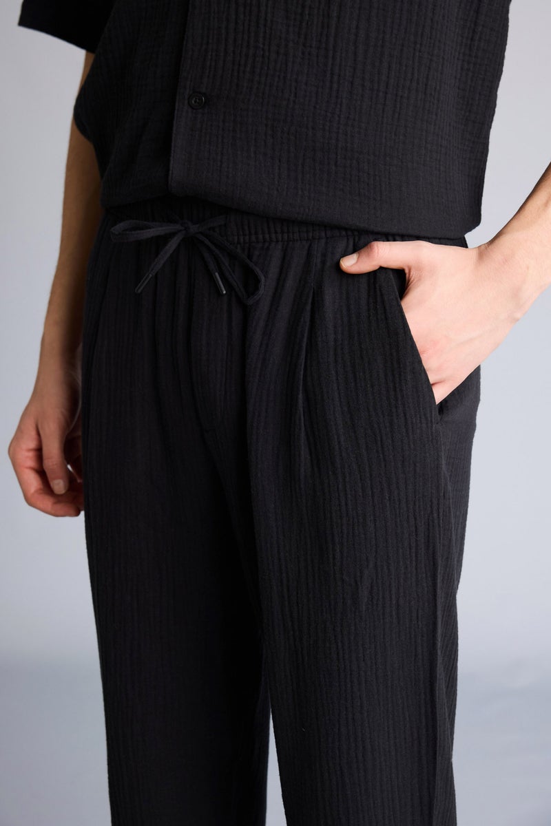 DeFacto Black Man Relax Fit Cotton Trousers Casual - Image 4